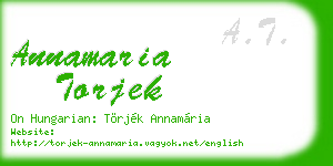 annamaria torjek business card