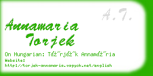 annamaria torjek business card